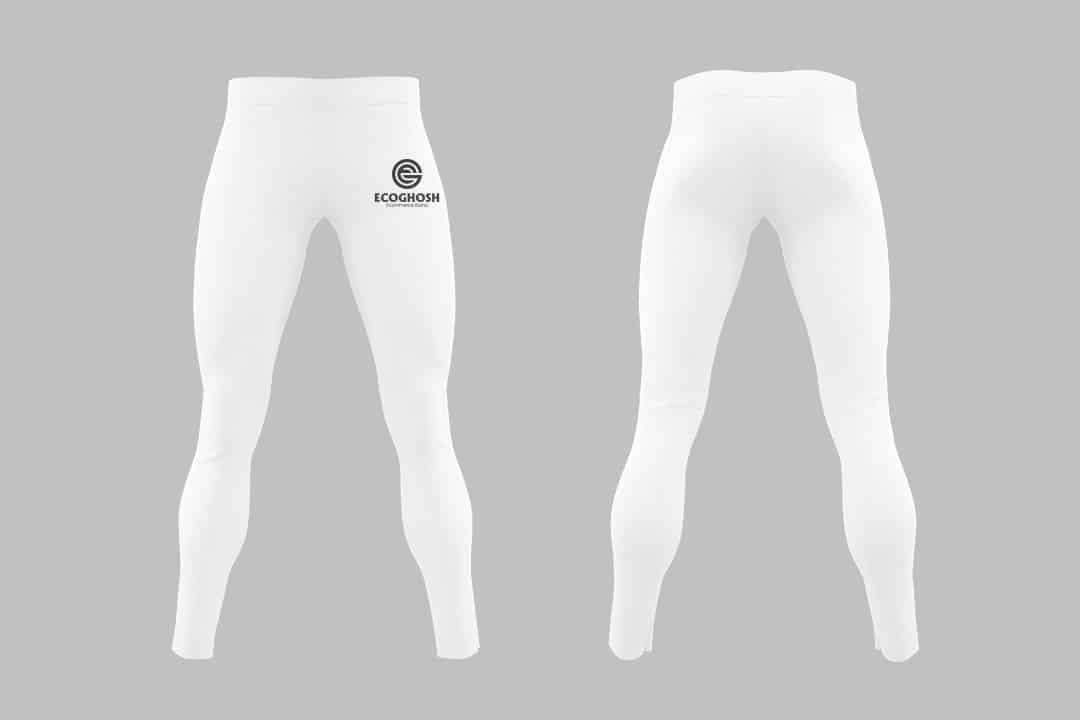 White branded tight trousers