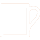 Basic icon outline of mug / cup in white