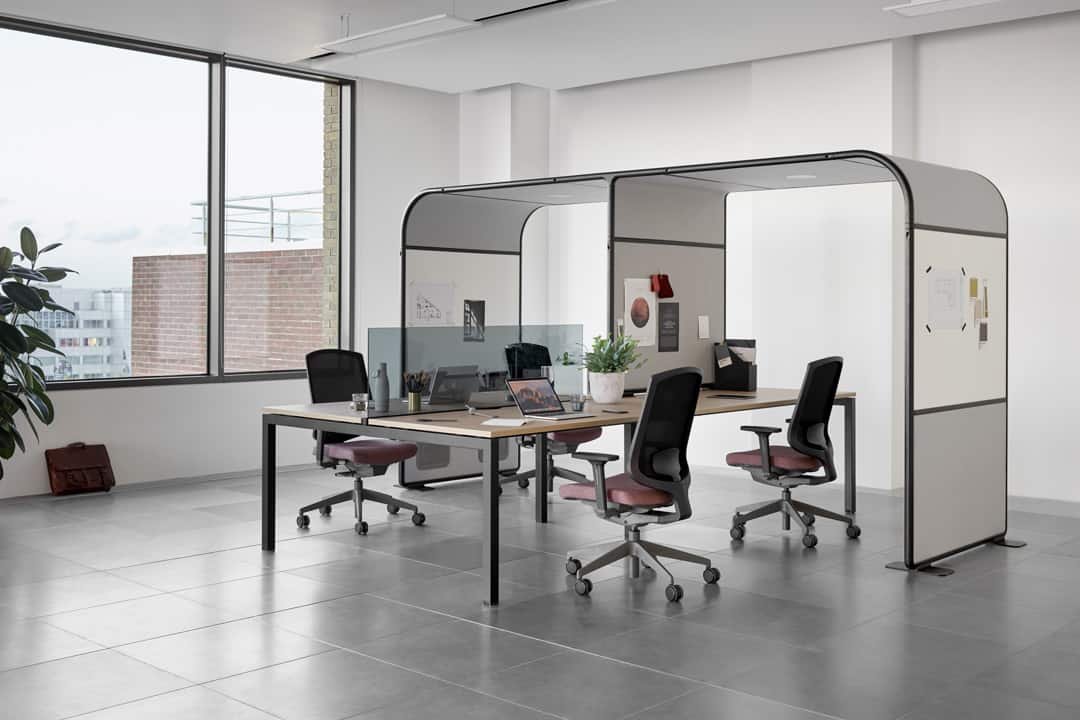 Modern office with desk pods