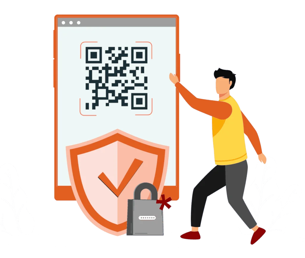 Illustration of QR code check-in